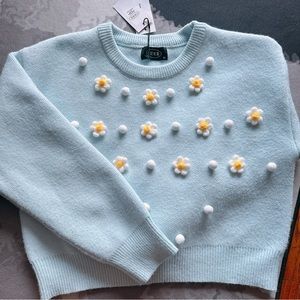 NWT Cider daisy sweater
